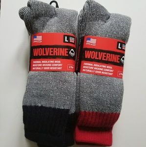 Wolverine 4 pair merino wool LARGE socks thermal